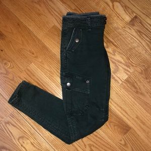 Free People Dark Green Skinny Jeans